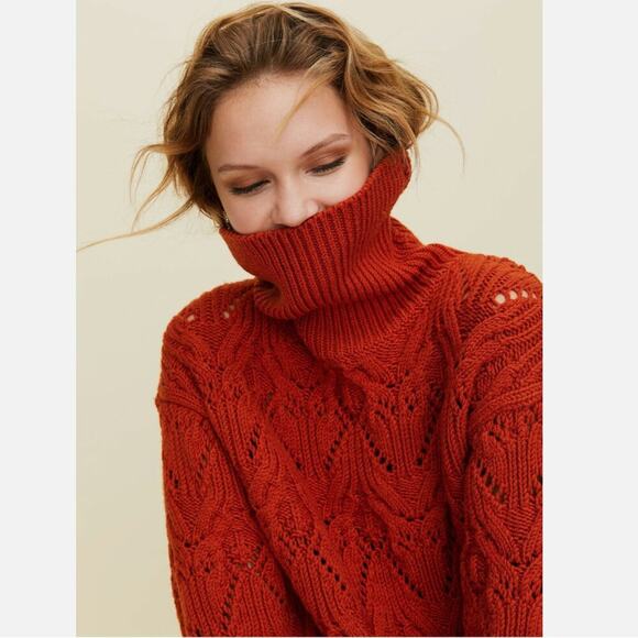 Aritzia Little Moon Negroni Merino Wool Turtleneck Sweater - Picture 2 of 7